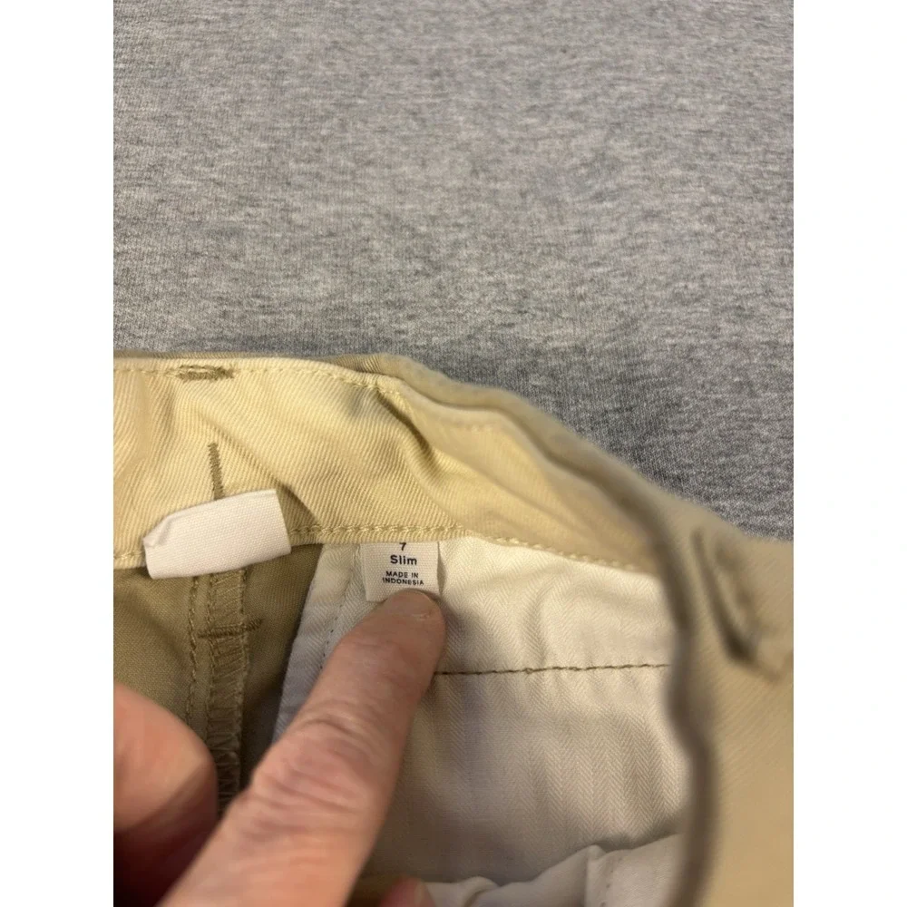 Gap Kids Boy's Size 7 Slim Tan Khaki Cotton Blend Dress Slacks Pants Uniform